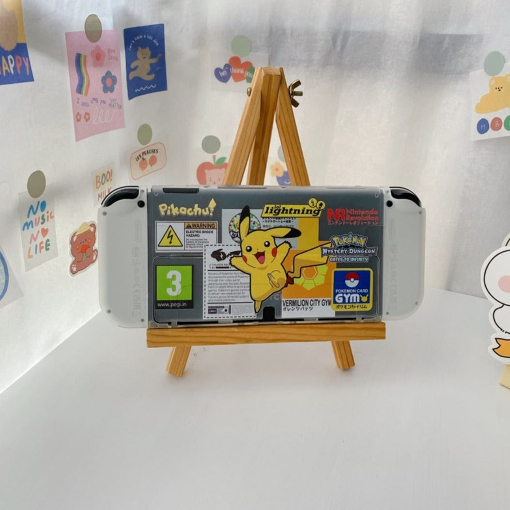 Warning Pikachu Transparent Case - Switcheries
