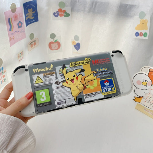 Warning Pikachu Transparent Case - Switcheries