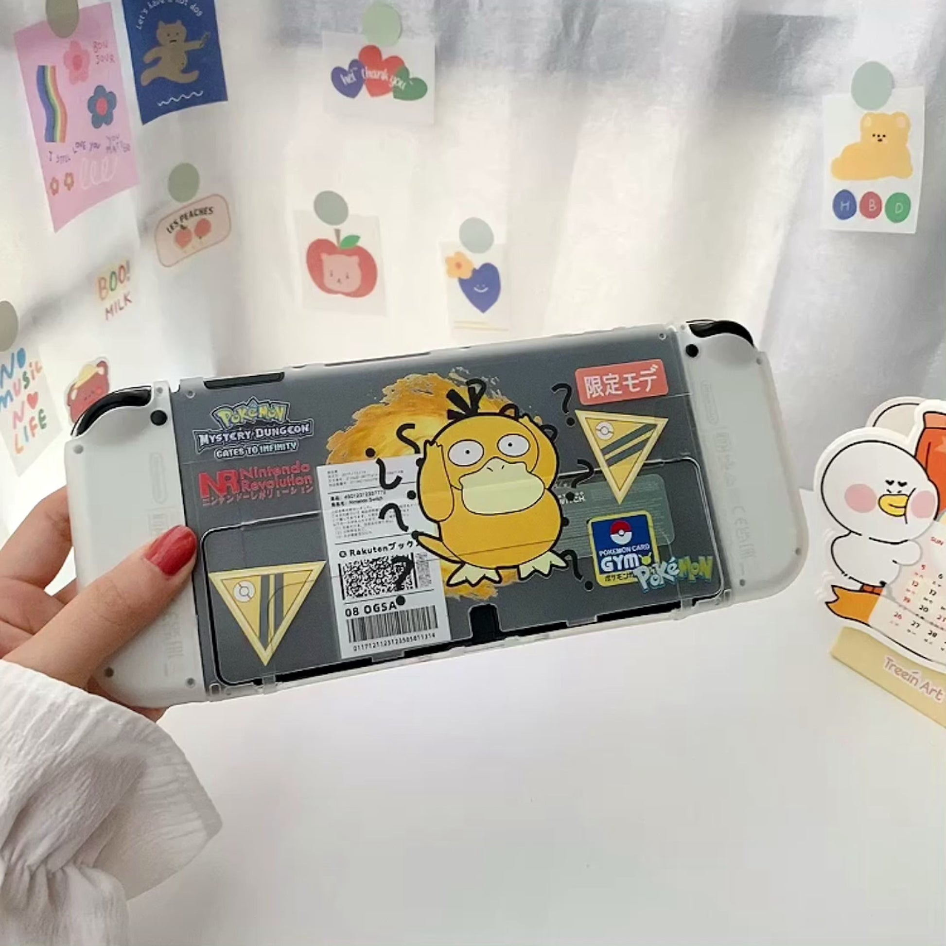 Warning Psyduck Transparent Case - Switcheries