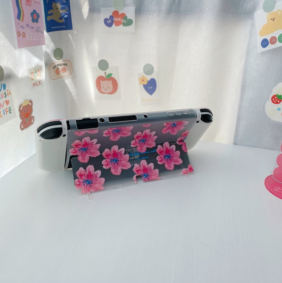 Pink Flowers Transparent Case - Switcheries