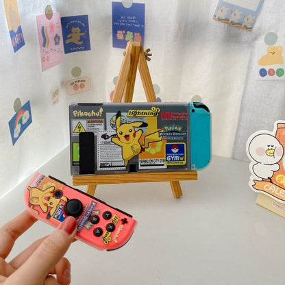 Warning Pikachu Transparent Case - Switcheries