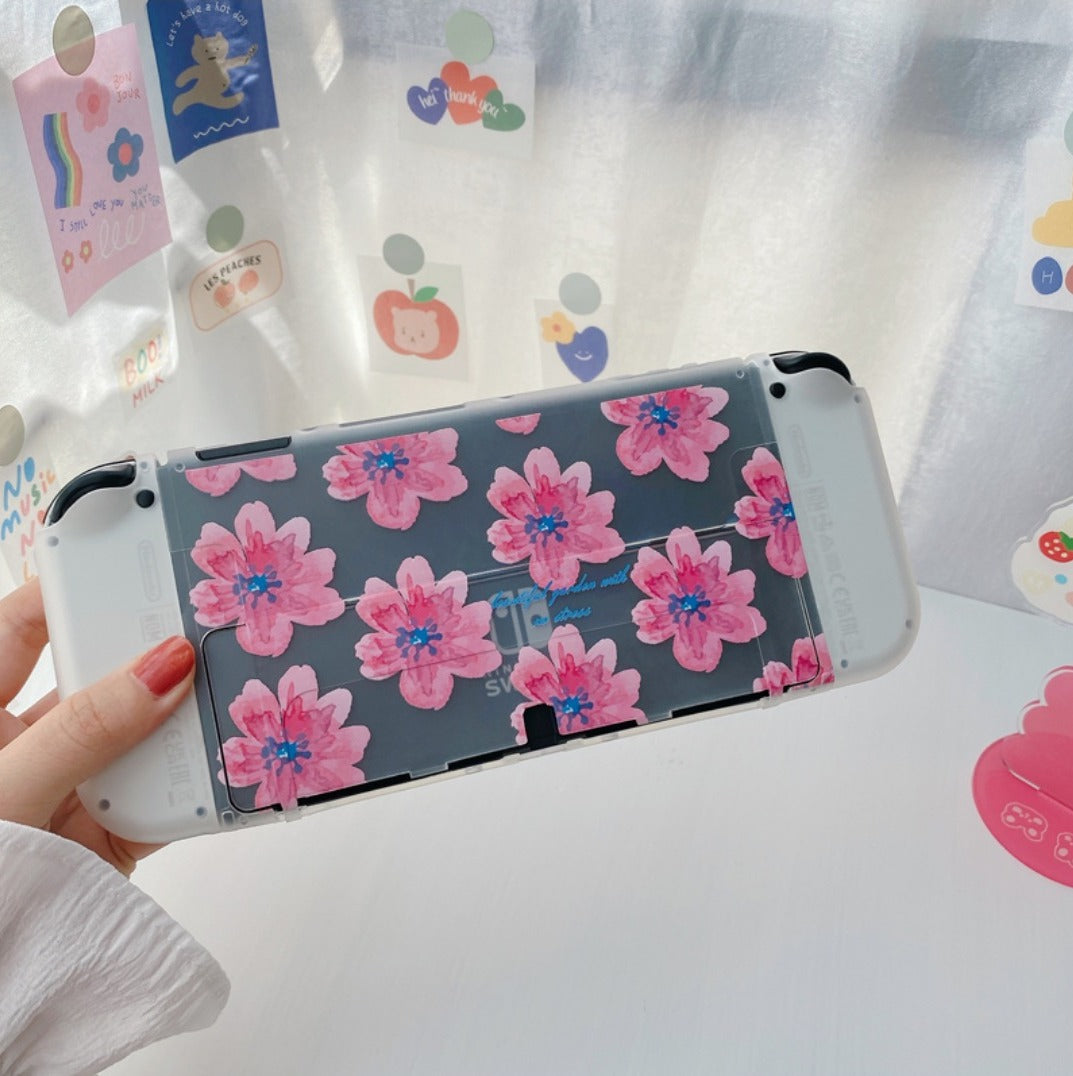 Pink Flowers Transparent Case - Switcheries