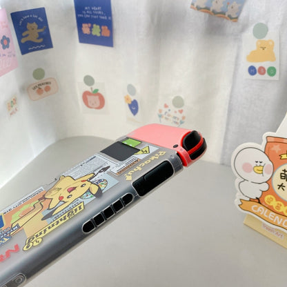 Warning Pikachu Transparent Case - Switcheries