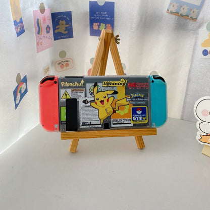 Warning Pikachu Transparent Case - Switcheries