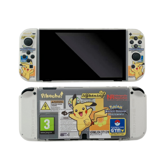 Warning Pikachu Transparent Case - Switcheries