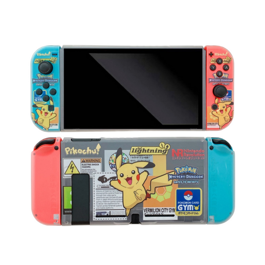 Warning Pikachu Transparent Case - Switcheries